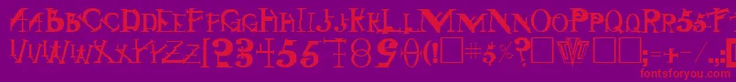 Si Font – Red Fonts on Purple Background