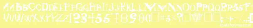 フォントSi – 黄色い背景に白い文字