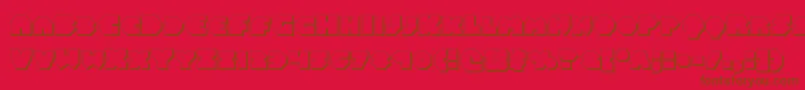 Balastaral3D Font – Brown Fonts on Red Background
