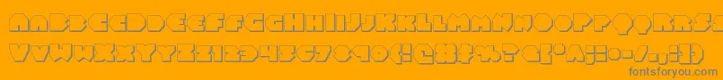 Balastaral3D-Schriftart – Graue Schriften auf orangefarbenem Hintergrund