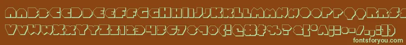 Balastaral3D Font – Green Fonts on Brown Background
