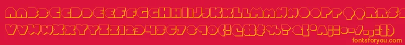 Balastaral3D Font – Orange Fonts on Red Background