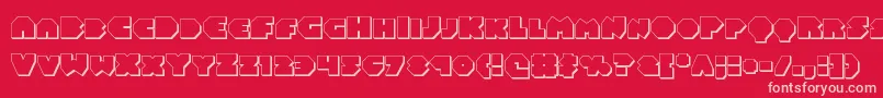 Balastaral3D Font – Pink Fonts on Red Background