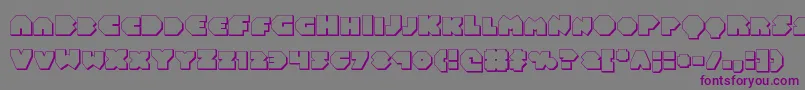 Balastaral3D Font – Purple Fonts on Gray Background