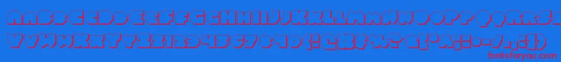 Balastaral3D Font – Red Fonts on Blue Background