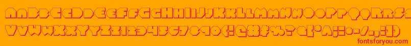 Balastaral3D Font – Red Fonts on Orange Background