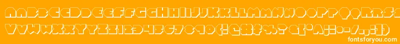 Balastaral3D Font – White Fonts on Orange Background