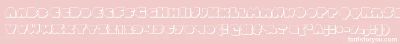 Balastaral3D-Schriftart – Weiße Schriften auf rosa Hintergrund