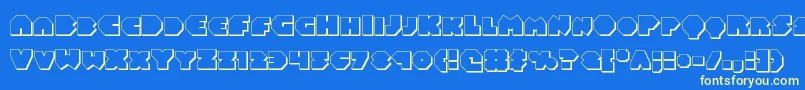 Balastaral3D Font – Yellow Fonts on Blue Background