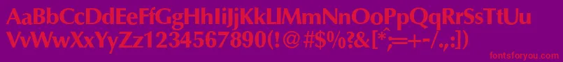 O801FlareXboldRegular Font – Red Fonts on Purple Background