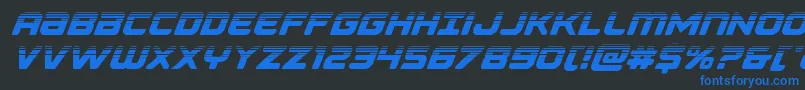 Falconpunchhalf Font – Blue Fonts on Black Background