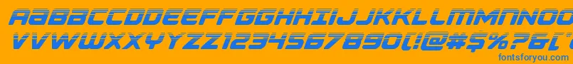 Falconpunchhalf Font – Blue Fonts on Orange Background