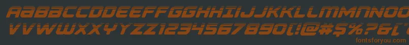 Шрифт Falconpunchhalf – коричневые шрифты на чёрном фоне