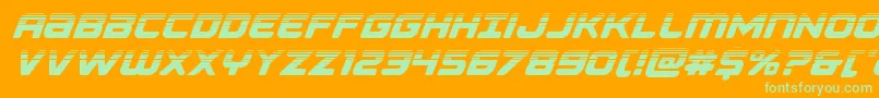 Falconpunchhalf Font – Green Fonts on Orange Background
