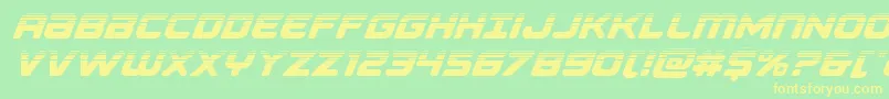 Falconpunchhalf-Schriftart – Gelbe Schriften auf grünem Hintergrund