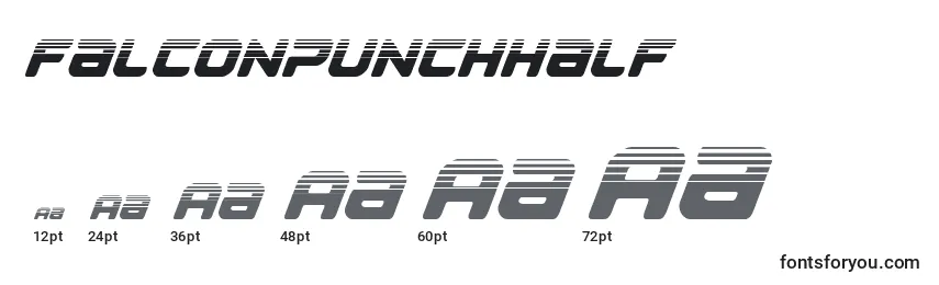 Размеры шрифта Falconpunchhalf