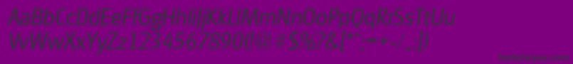 GlasgowserialLightItalic Font – Black Fonts on Purple Background