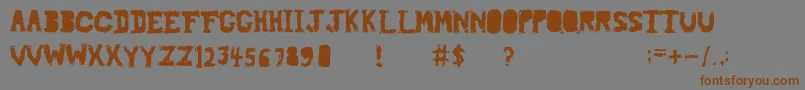 Piledriv Font – Brown Fonts on Gray Background