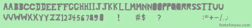 Piledriv Font – Gray Fonts on Green Background