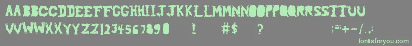 Piledriv Font – Green Fonts on Gray Background