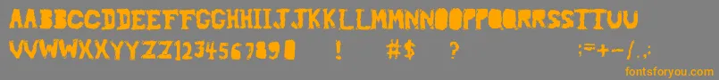 Piledriv-Schriftart – Orangefarbene Schriften auf grauem Hintergrund