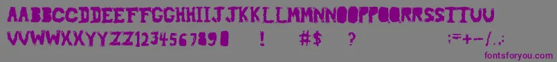 Piledriv Font – Purple Fonts on Gray Background