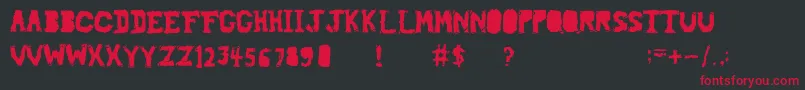 Piledriv Font – Red Fonts on Black Background