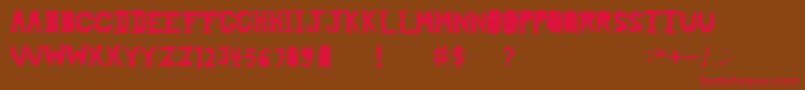 Piledriv Font – Red Fonts on Brown Background