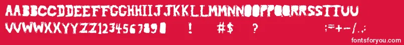 Piledriv Font – White Fonts on Red Background