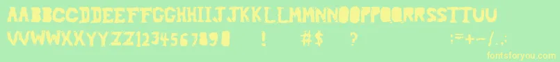 Piledriv-Schriftart – Gelbe Schriften auf grünem Hintergrund