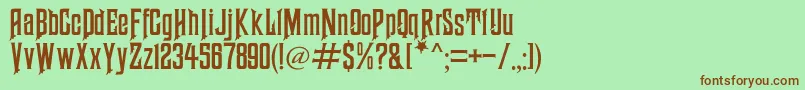 HauntedMouse Font – Brown Fonts on Green Background