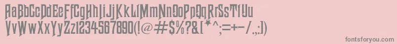HauntedMouse Font – Gray Fonts on Pink Background