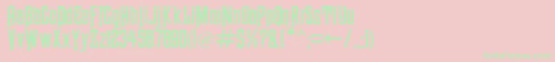 HauntedMouse Font – Green Fonts on Pink Background