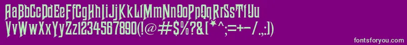 Police HauntedMouse – polices vertes sur fond violet