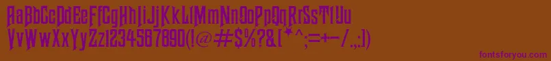 HauntedMouse Font – Purple Fonts on Brown Background