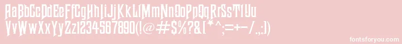 HauntedMouse Font – White Fonts on Pink Background