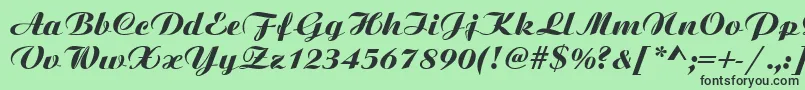 Bitscript Font – Black Fonts on Green Background