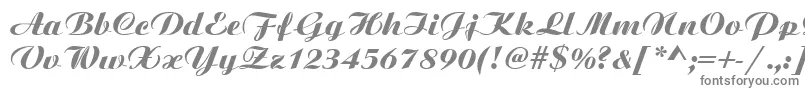 フォントBitscript – 白い背景に灰色の文字