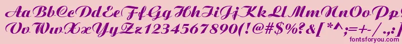 Bitscript Font – Purple Fonts on Pink Background