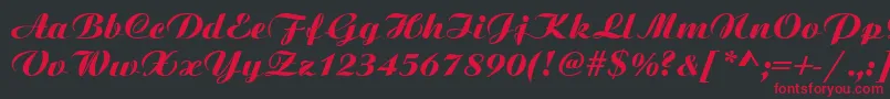 Bitscript Font – Red Fonts on Black Background
