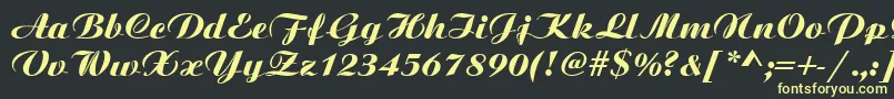 Bitscript Font – Yellow Fonts on Black Background