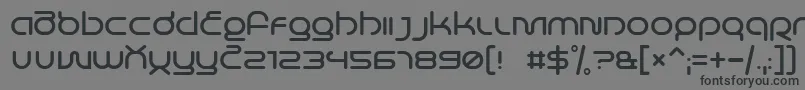 フォントLifeInSpace – 黒い文字の灰色の背景