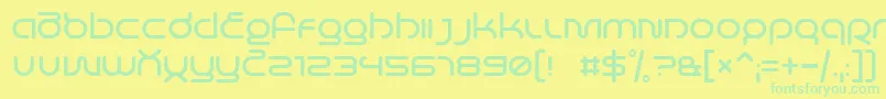 LifeInSpace Font – Green Fonts on Yellow Background