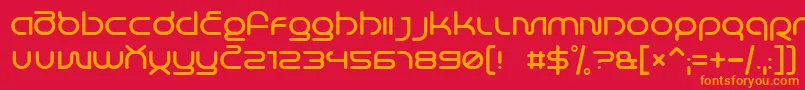 LifeInSpace Font – Orange Fonts on Red Background