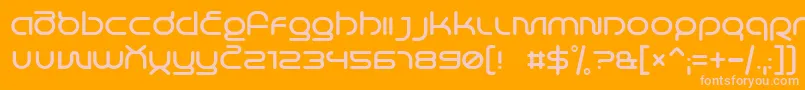 LifeInSpace Font – Pink Fonts on Orange Background