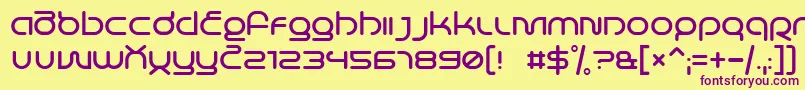 LifeInSpace Font – Purple Fonts on Yellow Background