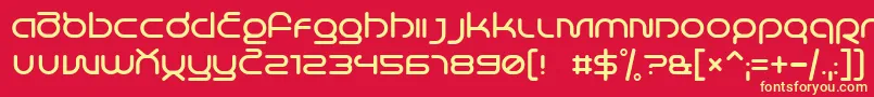 LifeInSpace Font – Yellow Fonts on Red Background