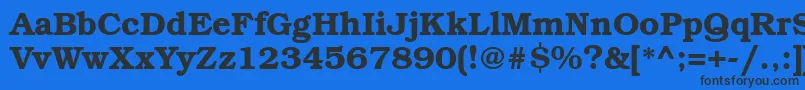 Bkm75C Font – Black Fonts on Blue Background