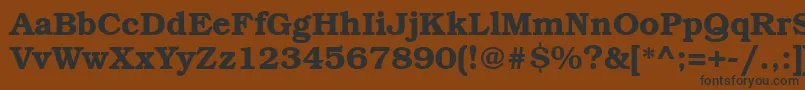 Шрифт Bkm75C – чёрные шрифты на коричневом фоне