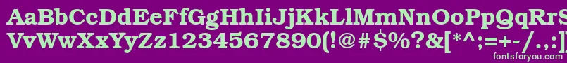 Bkm75C Font – Green Fonts on Purple Background